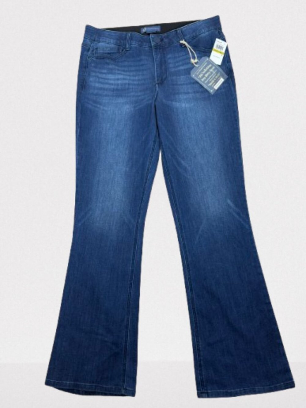 Democracy NWT Absolution Itty Bitty Bootcut Jeans Stretch Mid Wash Size 14